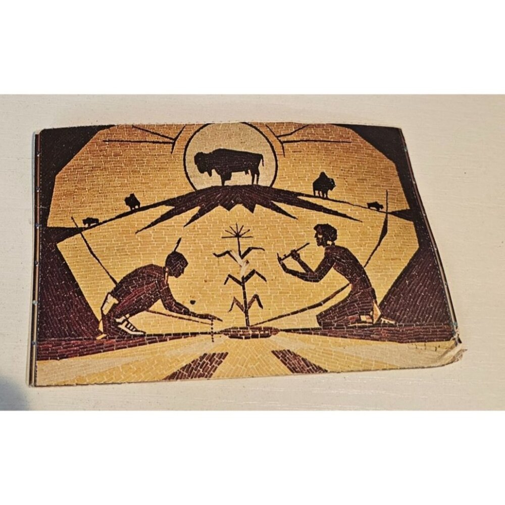 Mitchell South Dakota Corn Palace Vtg Postcard POSTED Native American Symbols